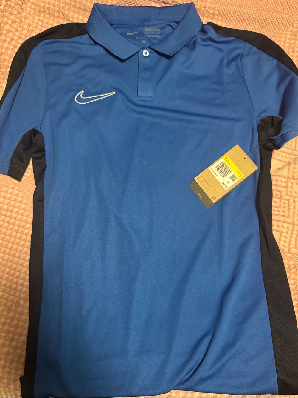 Nike Men's Dri-Fit Polo Shirt Size S for Soccer/Football Blue NWT